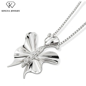 925 Sterling Silver Animal Charm Butterfly Pendant Jewelry Only Pendant