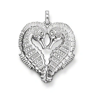 925 silver jewelry fashion cubic stone heart angel wings charm