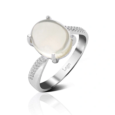Cheap 925 Sterling Silver Ring Design For Girl, White Gold Diamond Engagement Ring Alphabet