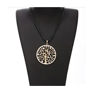 Gold plated plant jewelry wholesale tree of life necklace