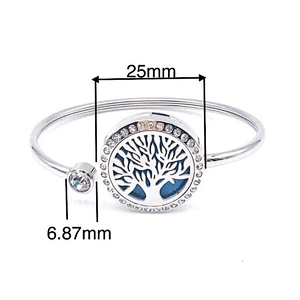Custom hollow round locket diffuser bracelet