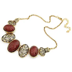 Silver choker colored mala bead landing charm chain necklace wholesale