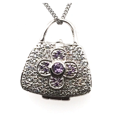 New Stylish Chic High End Pink Zircon Cross Custom Design Bag Shape Pendant