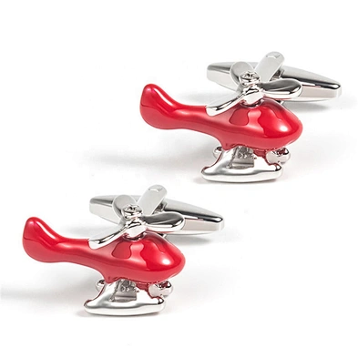 Helicopter Shape Brass Custom Made Logo Brand Cufflinks
