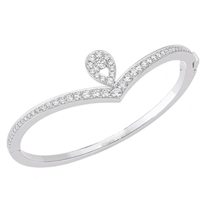 Luxurious cz set wholesale silver bracelet woman love