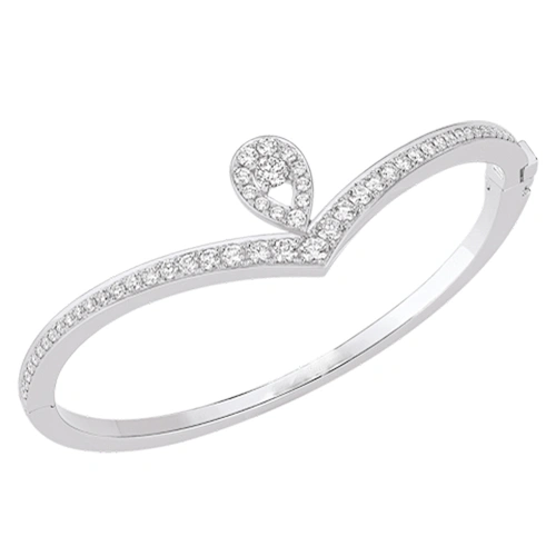 Luxurious cz set wholesale silver bracelet woman love
