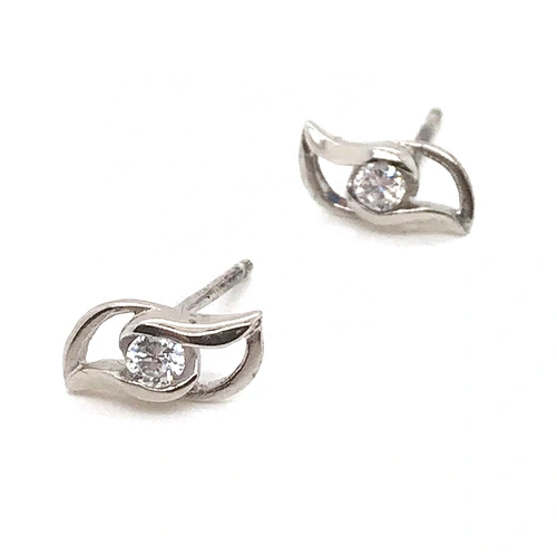 S925 Sterling Silver Hand Made Eye Earrings, Eye Stud Earrings Jewelry