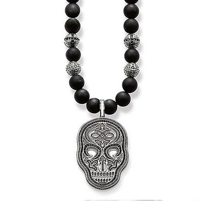 Good accessories skull design black pearl fashion costume jewellery