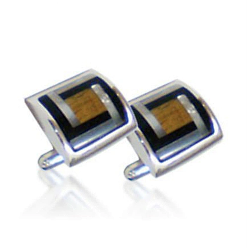 Copper or brass square design men's jewelry magnetic cuff links