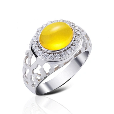 Manufacturer Jewelry Ring Natural Gemstones, Pave Diamond Gemstone Carving Rings Jewelry