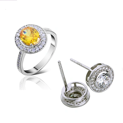 Classic Wedding Homme Costume Jewelry Sets 925 Sterling Silver Ring and Earrings