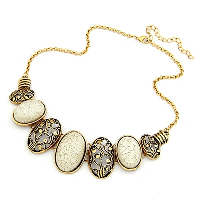 Silver choker colored mala bead landing charm chain necklace wholesale