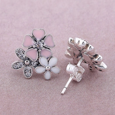 Latest Fashion Peach Blossom Flower Accessories Jewelry Custom Earring Women