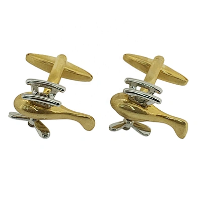 Helicopter Shape Brass Custom Made Logo Brand Cufflinks