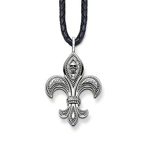 Black cz stone fleur de lis ladies accessories jewelry sets