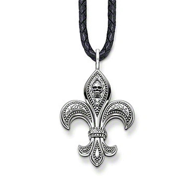 Black cz stone fleur de lis ladies accessories jewelry sets