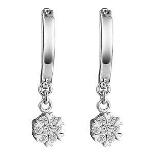Fashion snowflake earring screw plug made in korea