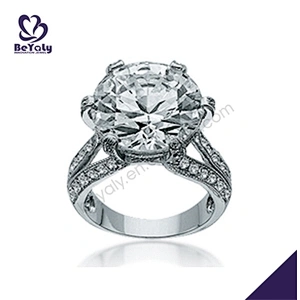 Cubic zircon 6925 silver band ring jewelry engagement ring band