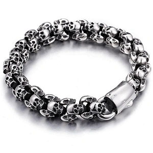 Wholesale cheap silver black european bead bracelet