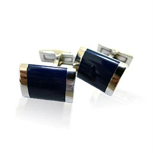 Blue enamel wholesale men titanium suits cufflinks