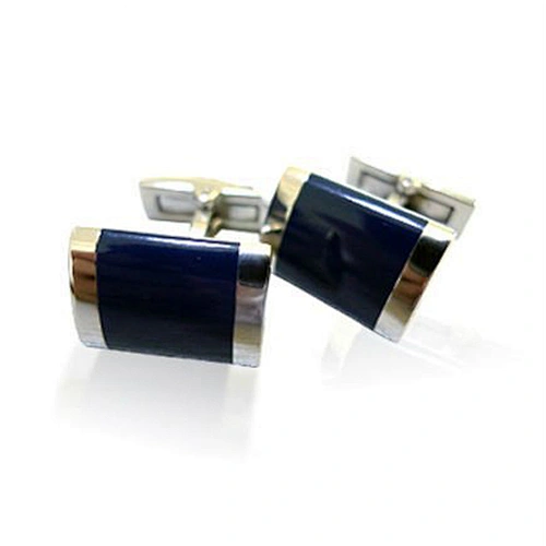 Blue enamel wholesale men titanium suits cufflinks