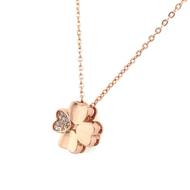925 Sterling Silver Four Leaf Clover Chain Necklace Gold Plated
