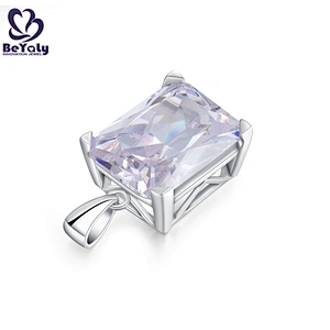 Rhodium plated zircon silver channel jewelry wholesale