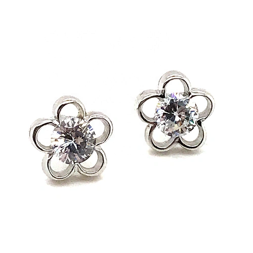 Cute Flower Earrings Women 2020, Korean Flower Design Earrings Silver