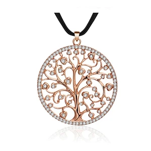 Gold plated plant jewelry wholesale tree of life necklace