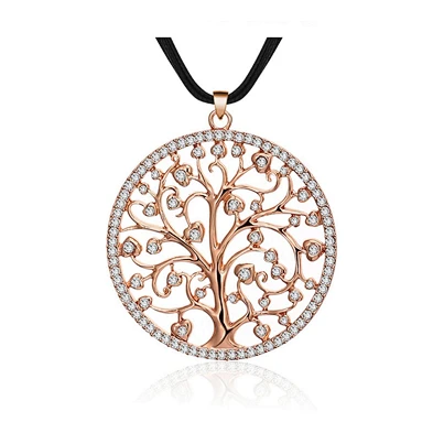 Gold plated plant jewelry wholesale tree of life necklace