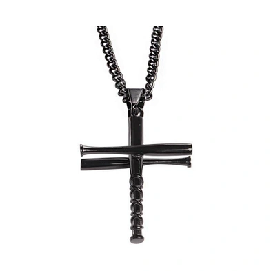 2019 men's charm pendant jewellery baseball bat cross necklace jewelry wholesale