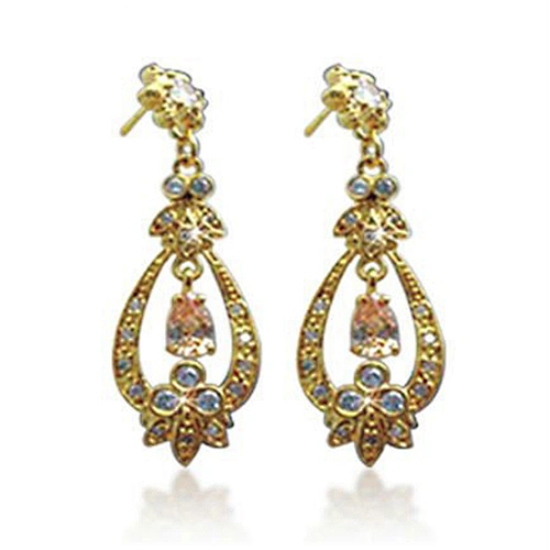 Simple gold earring design for women,  fashion inspire hanging fish design earring