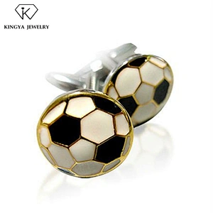 Custom design men's football part cufflink