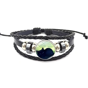 Personality Good Luck Customized Logo Stone Buddhist Cat Dubai Charm Bracelet