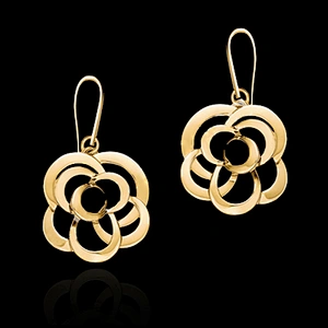 Fancy top jewelry saudi arabia gold earring design for women