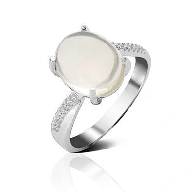 White Gold Diamond Engagement Ring Alphabet, 925 Sterling Silver Ring Design For Girl