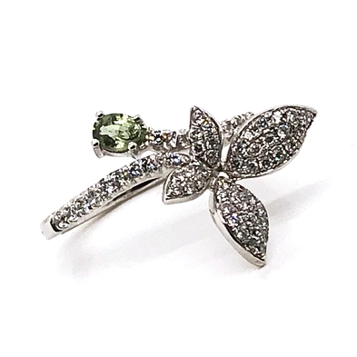 Brilliant cz orchid beauty girls stock silver flower rings