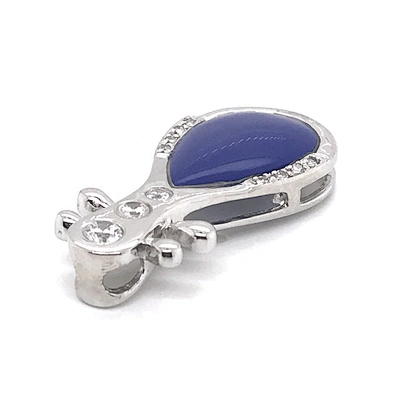 Fashionable Custom Design Blue Shell Chinese Pipa Shape Pendant Music Jewelry Finding