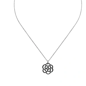 Gold rose flower design silver jewelry ribbon choker necklaces