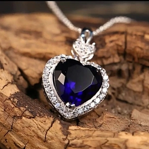 Fashion heart shape 925 silver pendant cz wedding jewelry