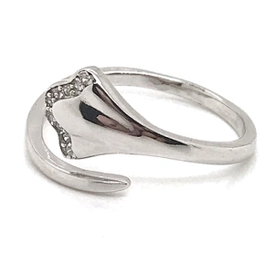 925 cz Sterling Silver White Gold Italian Ring For Men