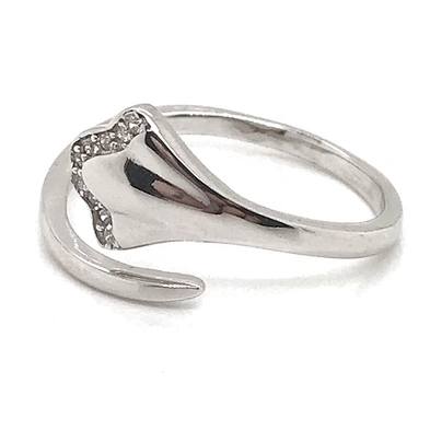 925 cz Sterling Silver White Gold Italian Ring For Men