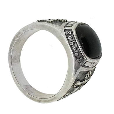 Black stone custom men finger 5925 italy silver jewelry