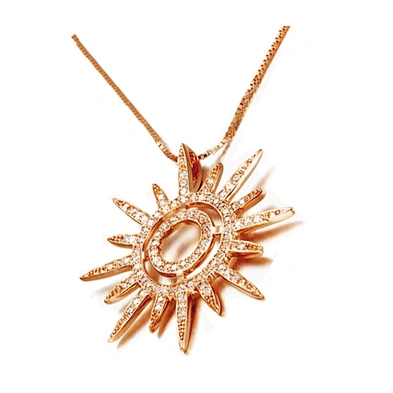 Flower engraved silver handmade gold pharaoh necklace