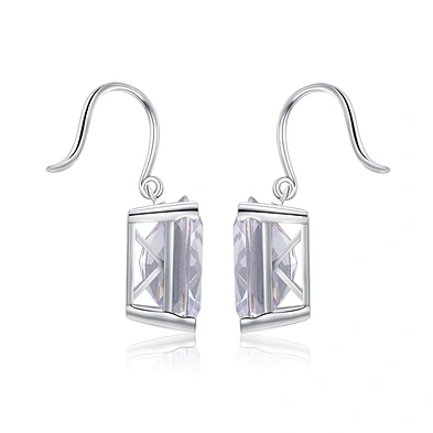 Cheap Cuboid Cubic Zircon 925 Silver Nonsensitive Hook Earrings