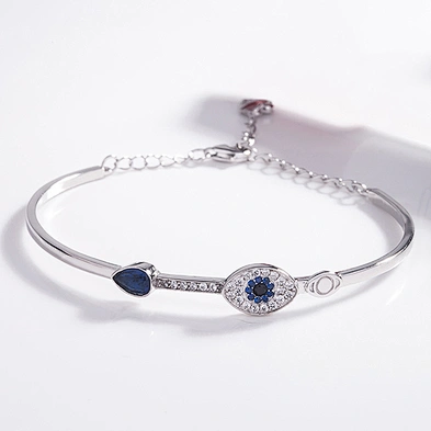 Fashion Zircon Adjustable Cord Evil Eye Charm Bracelet Women Wholesale