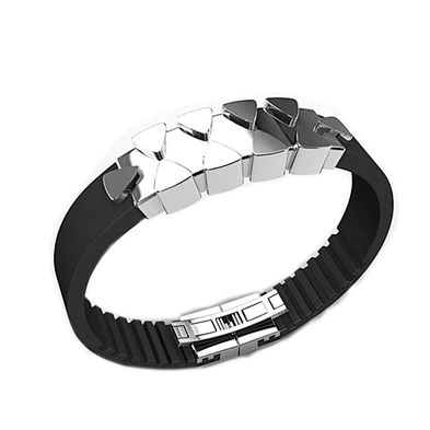 Japanese stainless steel metal leather bracelet part for men