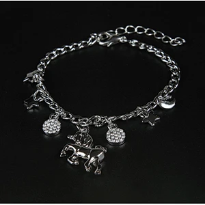 For Big Wrist Bohemia Charm Child Thread Image Bangles And Bracelet Horse Jewelry Hangtag