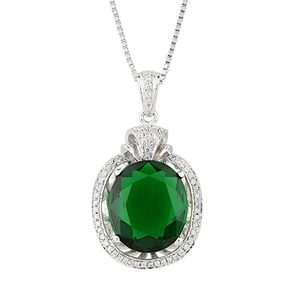 Brilliant white cz emerald jewelry women fashion 2019