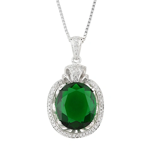 Brilliant white cz emerald jewelry women fashion 2019